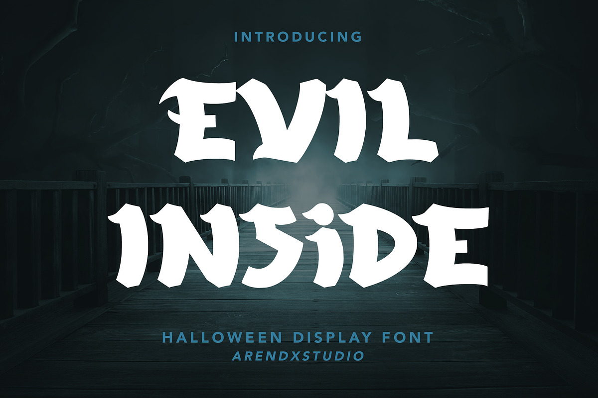 Evil Inside - Halloween Display Font, a Handwritten Font by Arendxstudio (Photo 1 of 9)