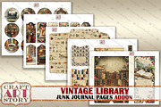 Library Junk Journal Pages ADDON, a Decorative Illustration by CraftArtStory (Thumbnail 3 of 5)