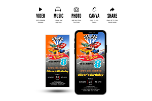 Hot Wheels Birthday Invitation