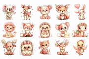 Whimsical Animals Clipart, an Illustration by Libby Wishes (Thumbnail 5 of 6)