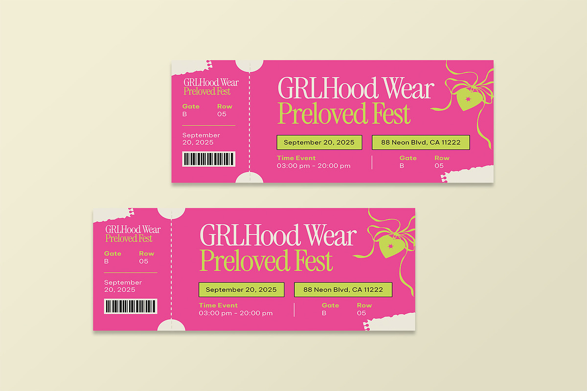 GRLHood - Ticket Event, a Card Template by StreaksideStd (Photo 2 of 3)