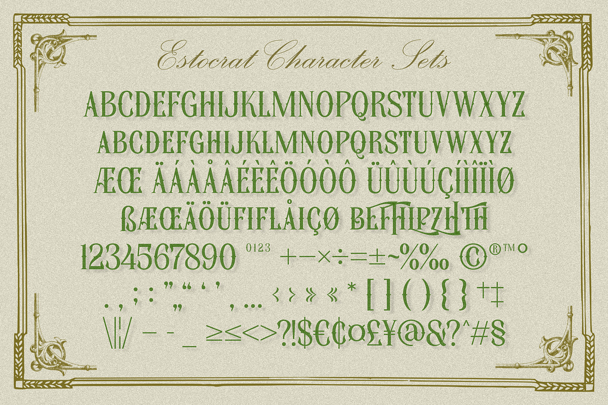 Estocrat - Vintage Display Serif Fon, a Blackletter Font by Almeera Std (Photo 5 of 10)