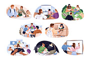 Students' life in university set, an Education Illustration by PaperTrident (Thumbnail 1 of 9)