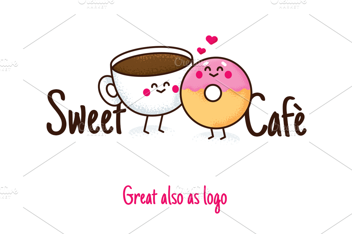 Sweet Couple Valentine's Day clipart, a Food Illustration by Manudesign (Photo 2 of 3)