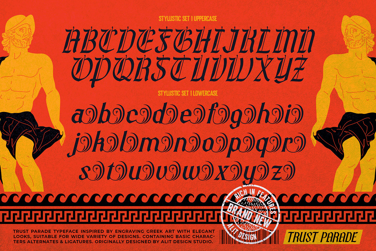 Trust Parade Typeface, a Blackletter Font by alit design (Photo 14 of 17)
