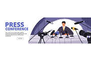 Interview, press conference banner, a Person Illustration by PaperTrident (Thumbnail 2 of 2)