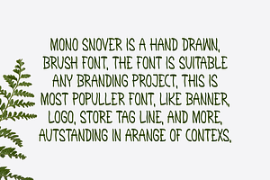 Mono Snover - Nature Font