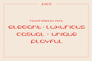 Pico Round Display Font