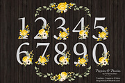 Sunshine Yellow Floral Numbers, an Illustration by Amanda Ilkov (Thumbnail 2 of 5)