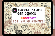 Tattoo stamp  old school   Procreate, a Brush Add-On by Graphics Resources (Thumbnail 2 of 4)