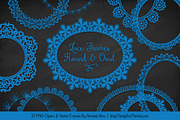 Blue Round Lace Frames, an Illustration by Amanda Ilkov (Thumbnail 2 of 5)