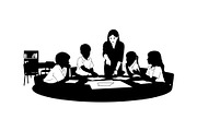 Classroom Study Silhouette Icons, an Object Graphic by yasushie (Thumbnail 3 of 9)