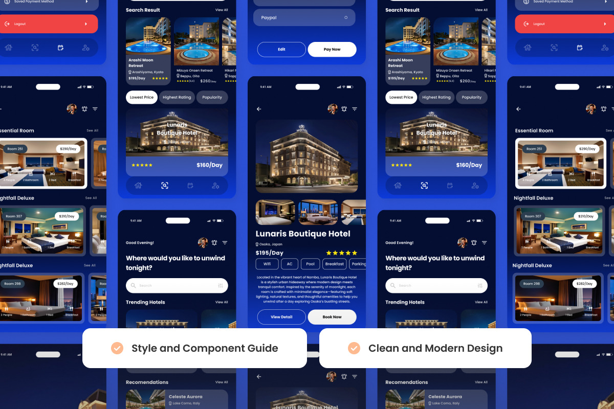 Nocturne - Hotel Design Template, an App Template by productype1 (Photo 3 of 5)