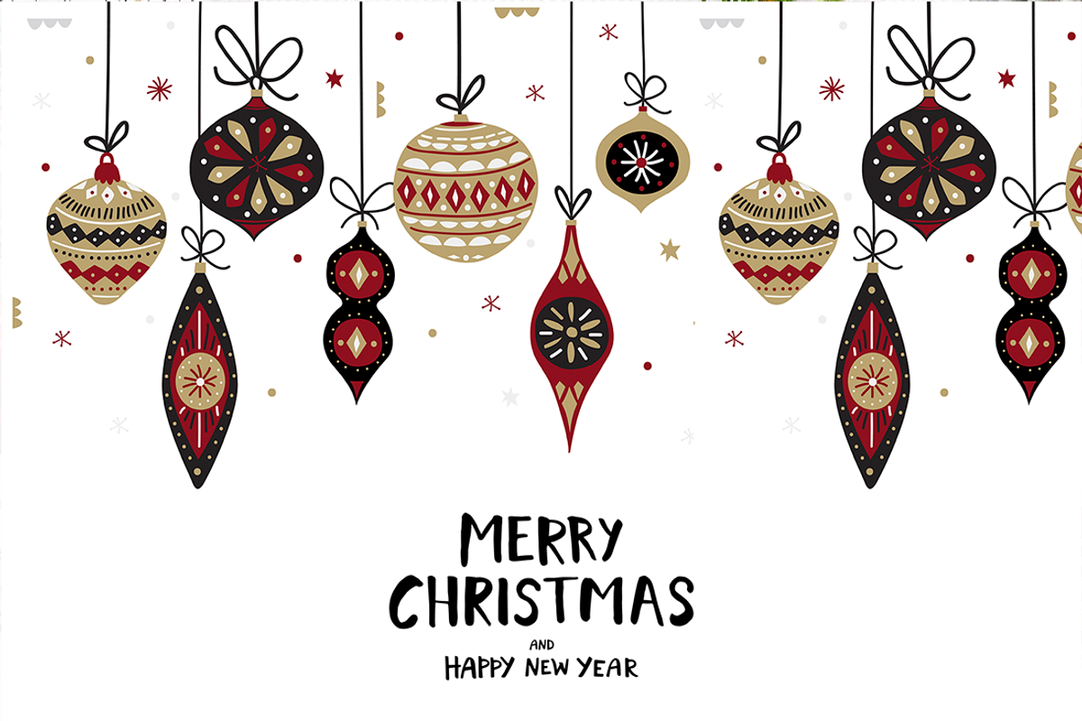 Vintage Christmas Balls Decorations, a Decorative Illustration by ms Julia Nova (Photo 4 of 6)