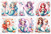 Mermaid Alphabet Font & Numbers, a Symbol Font by Bubble Pixel (Thumbnail 5 of 8)