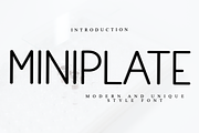 Miniplate, a Sans Serif Font by InermediaSTUDIO (Thumbnail 1 of 8)