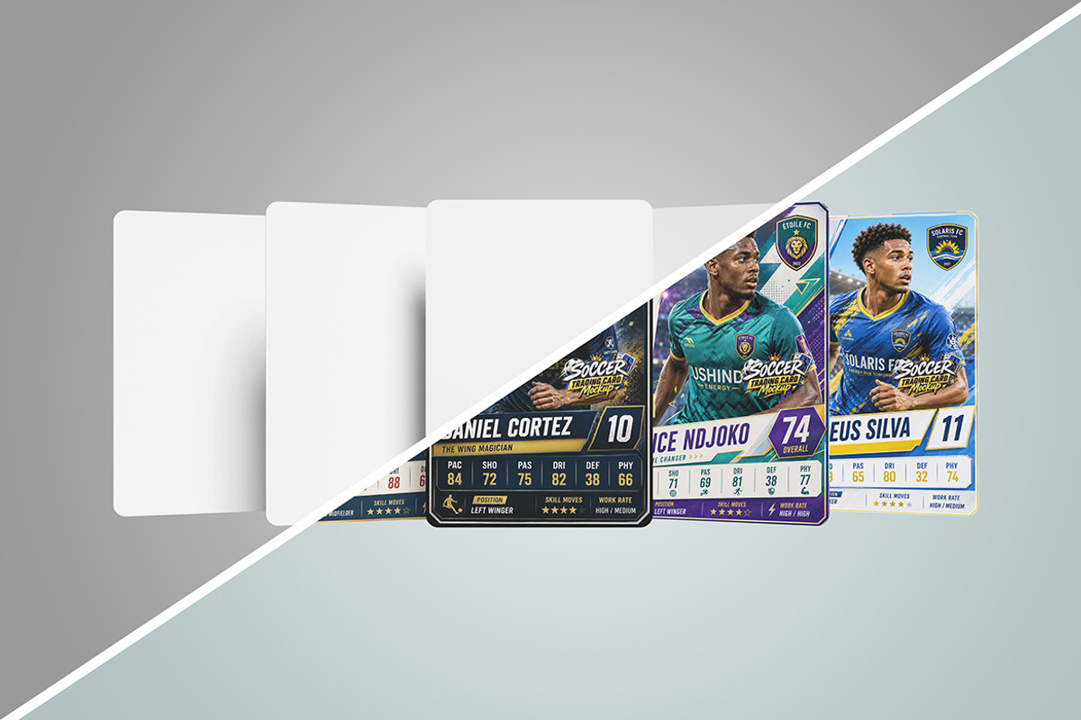 Soccer Trading Card Mockup, an Advertising Mockup by My Code Std (Photo 3 of 3)