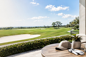 Golf course view with patio seating,, a Photo by Dvoevnore photos