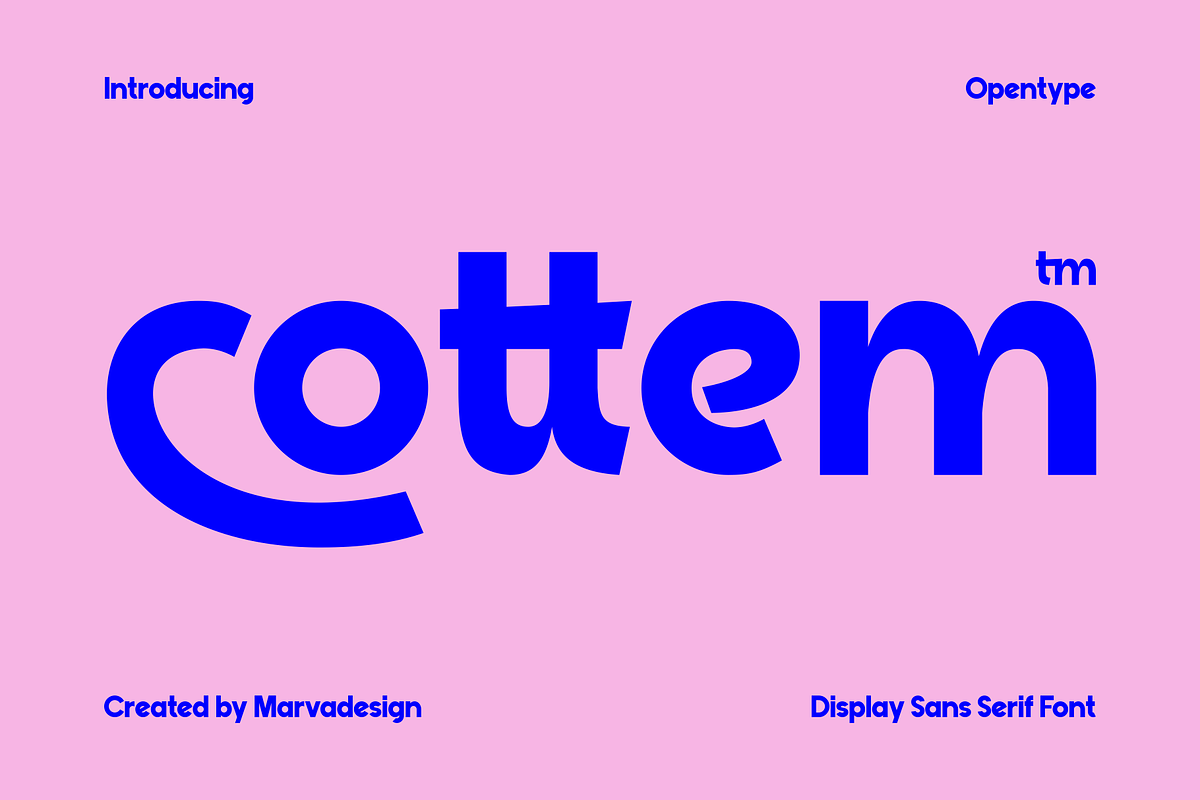 Cottem Font, a Sans Serif Font by Marvadesign (Photo 1 of 10)