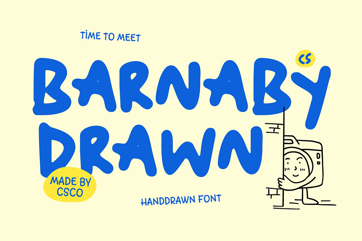 CS Barnaby Drawn, a Sans Serif Font by Craft Supply Co. (Photo 1 of 8)