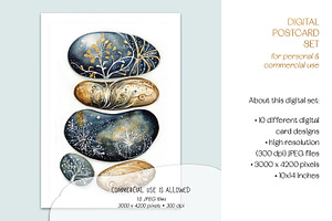 Pebble Art Postcards & Art Prints