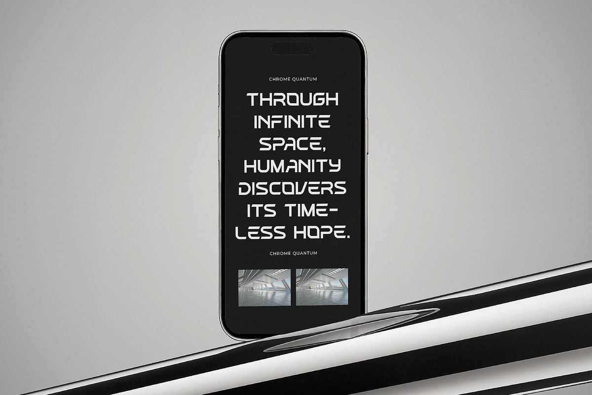 Chrome Quantum Futuristic Font, a Sans Serif Font by timelesstype.co (Photo 4 of 20)