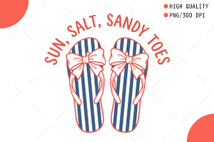 Sun Salt Sandy Toes Flip Flop PNG, an Illustration by OK Design