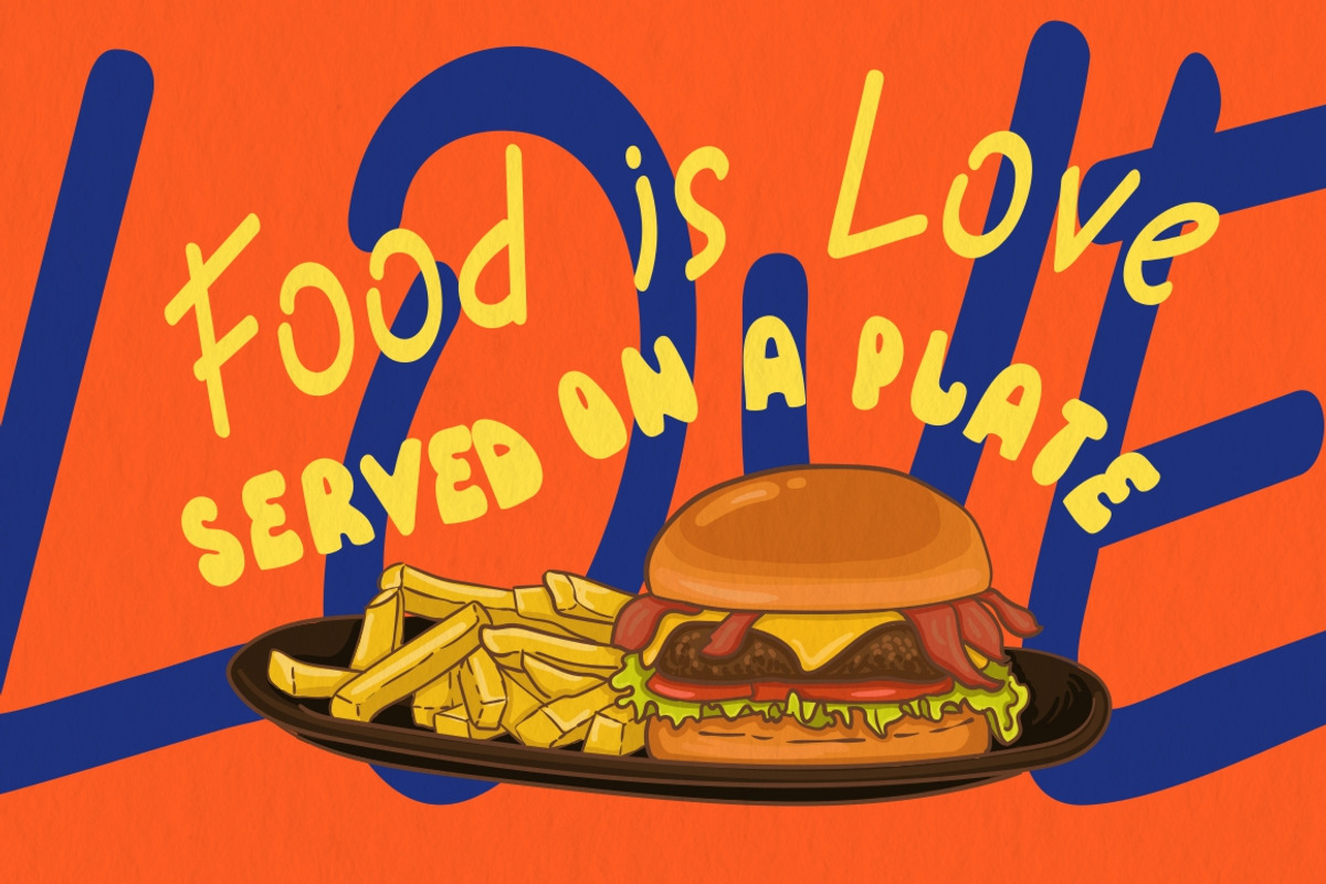Quick Takeaway fast food fonts, a Sans Serif Font by Fat Hamster (Photo 10 of 17)