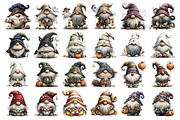 Whimsical Halloween Gnomes Clipart, a Seasonal Illustration by Nicolle's Colorful Art (Thumbnail 4 of 4)