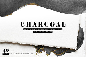 CHARCOAL Watercolor Brush Strokes