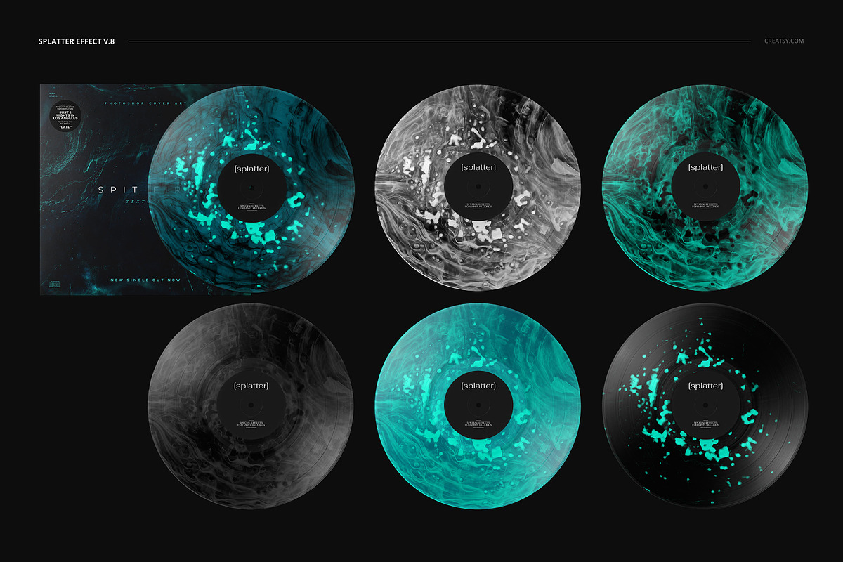 Vinyl Record & Cover Mockup Set, a Merchandise Mockup by creatsy5 (Photo 28 of 54)