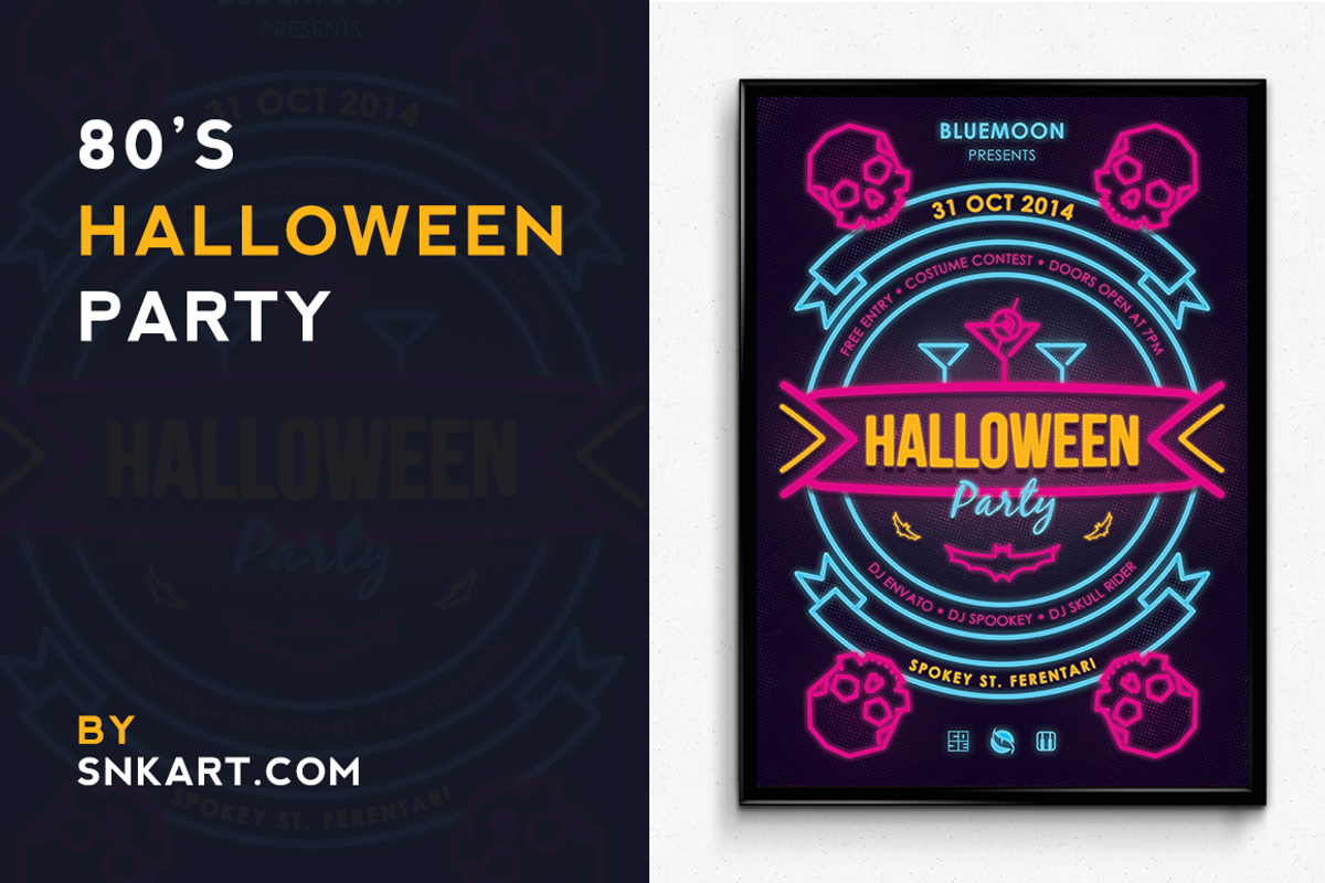 Vintage Halloween Party Poster, a Flyer Template by SNK's (Photo 1 of 2)