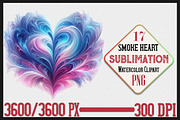 Cute Smoke Heart Clipart Sublimation, a Seasonal Illustration by Craft Nest (Thumbnail 1 of 6)