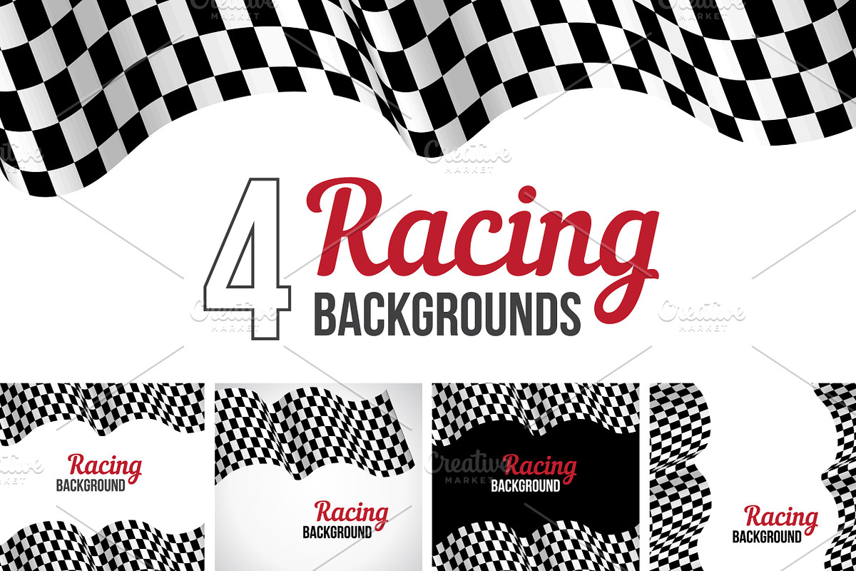 4 Racing backgrounds, an Illustration by Slanapotam