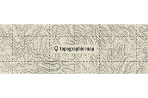 Topographic Map With Contour Lines