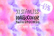 Seamless watercolor backgrounds set, a Pattern Graphic by Lososenok (Thumbnail 1 of 7)