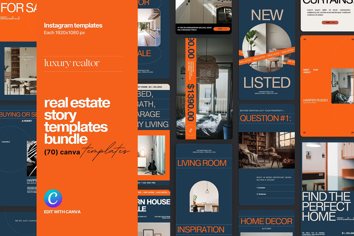 Real Estate Story Template for Canva, a Social Media Template by Prapti Design (Photo 1 of 10)