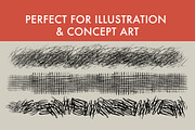 Scribble and Hatch Brush Set, a Brush Add-On by Zsolt Kosa Art (Thumbnail 3 of 6)