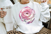 Watercolor Ranunculus Clipart, an Illustration by Sublimation Artist (Thumbnail 4 of 6)