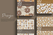 Retro Mod Flowers Vector Patterns, a Pattern Graphic by Jennadesigns (Thumbnail 8 of 13)