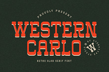 Western Carlo Retro Slab Serif Font