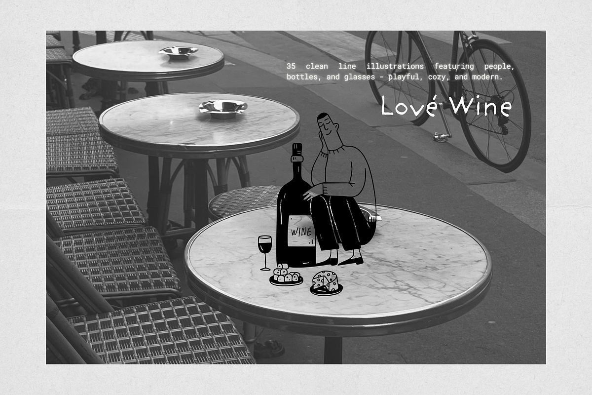Lové Wine: Fun Drink People, a Food Illustration by Veyla (Photo 7 of 17)