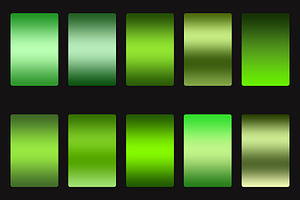 Green Metallic Gradients