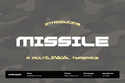 Missile An Army Inspired Typeface, a Sans Serif Font by alpercakici (Thumbnail 1 of 14)