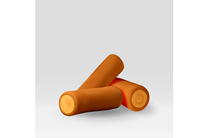 3D Stack of logs icon, an Object Illustration by Abscent