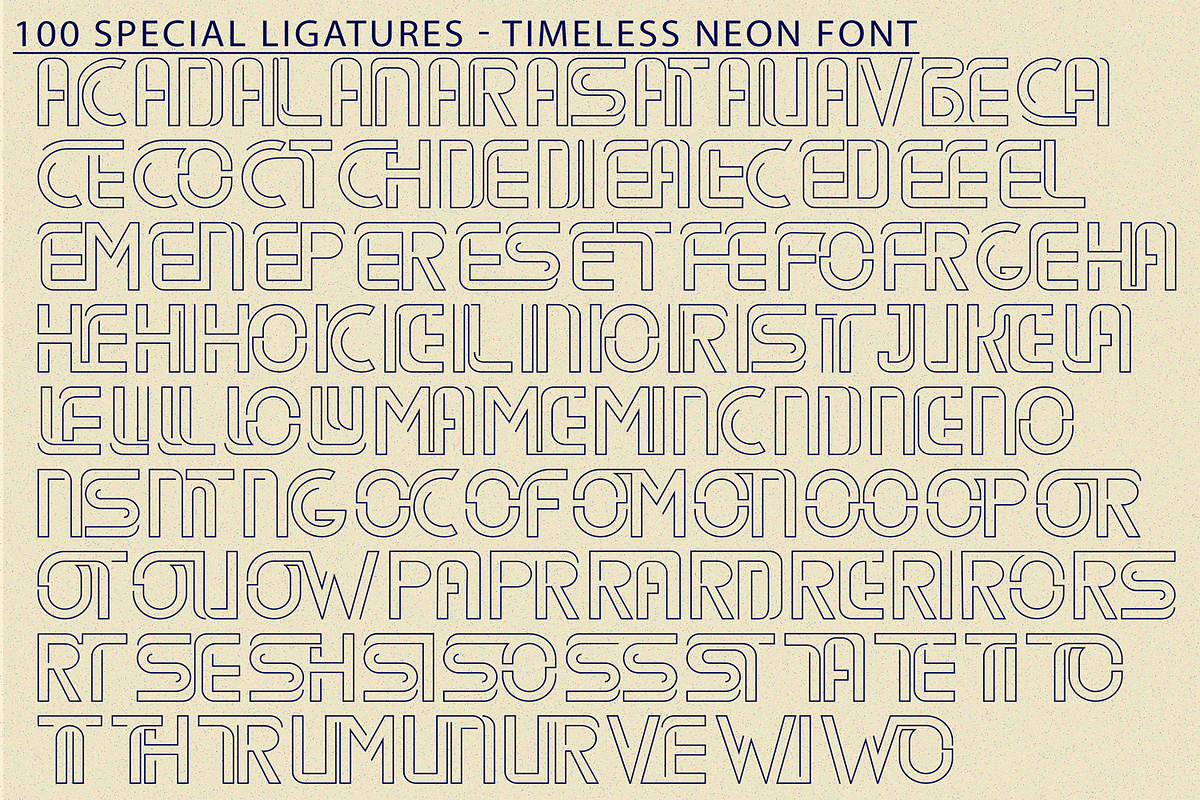 Timeless Neon Font, a Sans Serif Font by 177Studio (Photo 7 of 8)