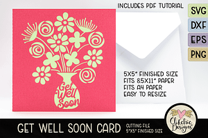 Get Well Soon Card SVG Cutting Files