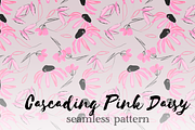 Cascading pink Daisy, a Pattern Graphic by Cotton Melon pattern Shop (Thumbnail 1 of 6)
