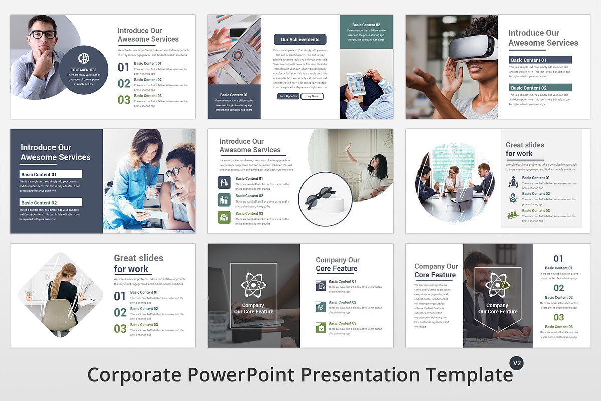 Corporate PowerPoint Template, a Presentation Template by GraphicStan (Photo 9 of 31)