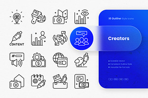 Creators Outline Icons, an Outline Icon by cidcud_graphic